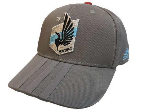Minnesota United FC Adidas Gray & Baby Blue Structured Adj. Snapback Hat Cap - Sporting Up