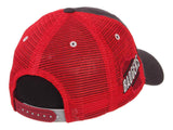 Wisconsin Badgers Zephyr Dark Gray Red Mesh "Homecoming" Snapback Slouch Hat Cap - Sporting Up