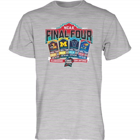 t-shirt avec logos des quatre équipes de la finale 2018 March Madness San Antonio Ticket - Sporting Up