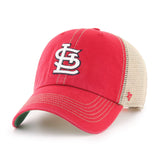 St. Louis Cardinals 47 Brand Red Trawler Clean Up Mesh Snapback Slouch Hat Cap - Sporting Up