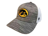 Iowa Hawkeyes TOW Gray w White Mesh "Warmup" Structured Snapback Hat Cap - Sporting Up