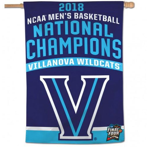 Vertikale Flagge der Villanova Wildcats 2018 NCAA Men's Basketball National Champions – Sporting Up