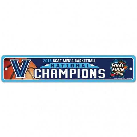 Handla Villanova Wildcats 2018 NCAA Basketball National Champions herrar plastskylt - Sporting Up