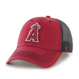 Los Angeles Angels of Anaheim 47 Brand Red Taylor Closer Mesh Flexfit Hat Cap - Sporting Up