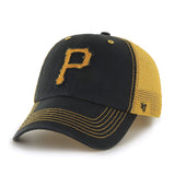 Pittsburgh Pirates 47 Brand Black Taylor Closer with Yellow Mesh Flexfit Hat Cap - Sporting Up