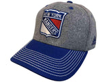 New York Rangers Adidas Two-Tone Gray Blue Structured Snapback Hat Cap - Sporting Up