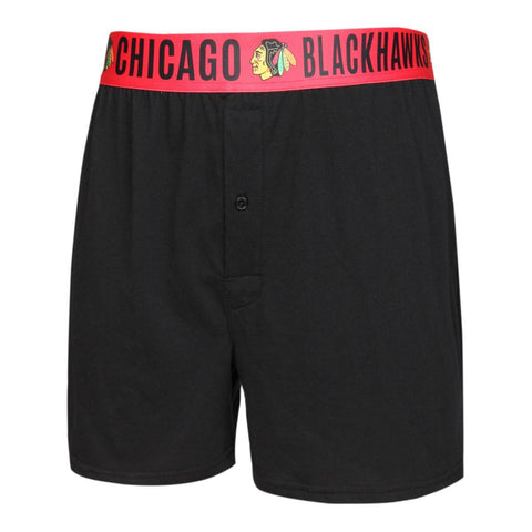 Shop Chicago Blackhawks Concepts Sport Black "Title" Stretchy Knit Boxer Briefs - Sporting Up