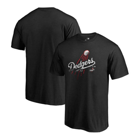 Shop Los Angeles Dodgers Fanatics Black 100% Cotton Short Sleeve T-Shirt - Sporting Up