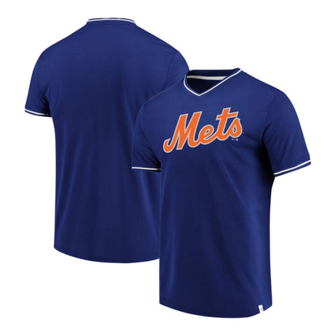 Chemise en jersey à col en V bleu royal true classics fanatiques des New York Mets - Sporting Up