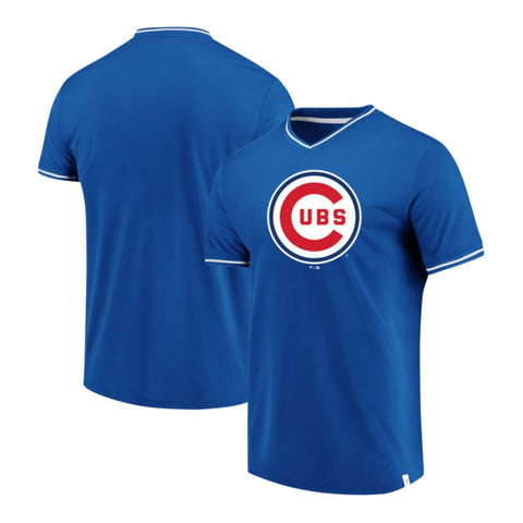 Achetez la chemise en jersey à col en V bleu royal True Classics fanatiques des Chicago Cubs - Sporting Up