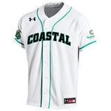 Coastal Carolina Chanticleers Under Armour White Replica Baseball Jersey - Sporting Up