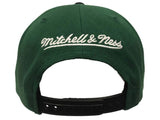 Boston Celtics Mitchell & Ness Green & Black XL Logo Snapback Flat Bill Hat Cap - Sporting Up