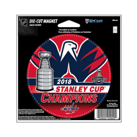 Shop Washington Capitals 2018 NHL Stanley Cup Champions Trophy Round Die-Cut Magnet - Sporting Up