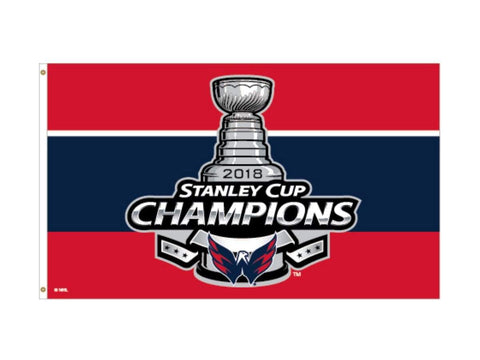 Shop Washington Capitals 2018 NHL Stanley Cup Champions Team Colors Deluxe Flag - Sporting Up