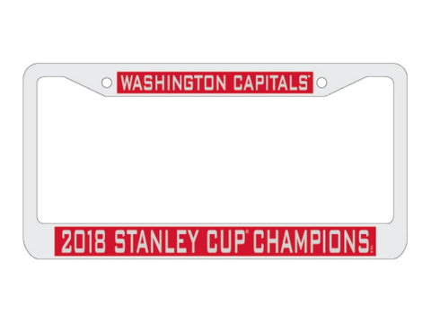 Shop Washington Capitals 2018 NHL Stanley Cup Champions Inlaid License Plate Frame - Sporting Up