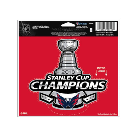 Shop Washington Capitals 2018 NHL Stanley Cup Champions Team Colors Multi-Use Decal - Sporting Up