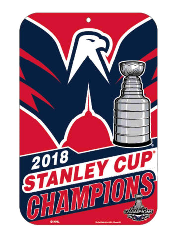 Washington Capitals 2018 NHL Stanley Cup Champions Teamfarben Styrol-Schild – sportlich
