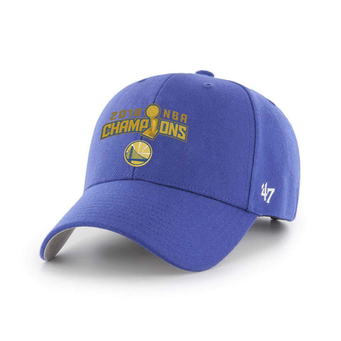 Kaufen Sie Golden State Warriors 2018 Champions 47 Brand Blue „MVP“ Style Adj. Hutmütze – sportlich