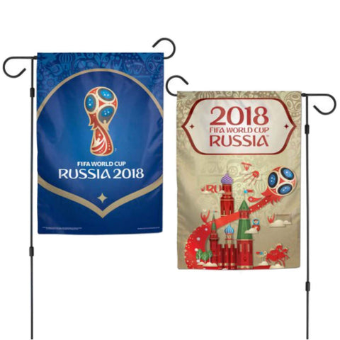 Handla 2018 världsmästerskap i Ryssland wincraft inomhus och utomhus dubbelsidig trädgårdsflagga - sportigt