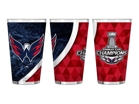 Shop Washington Capitals 2018 NHL Stanley Cup Champions Boelter Sublimated Pint Glass - Sporting Up