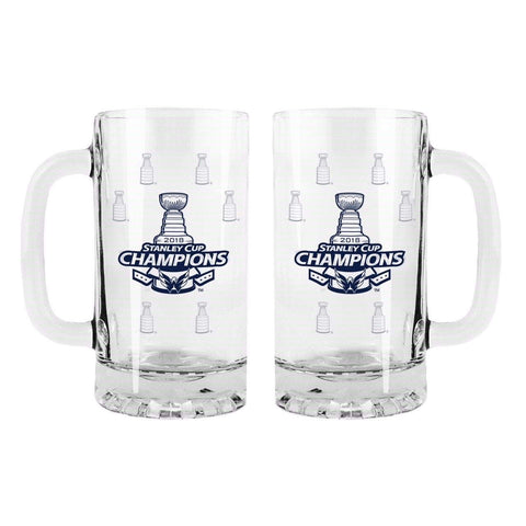 Shop Washington Capitals 2018 Stanley Cup Champions Boelter Satin Etch Glass Beer Mug - Sporting Up