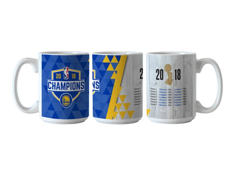 Shop Golden State Warriors 2018 NBA Champions Boelter Ceramic Game Scores Coffee Mug - Sporting Up