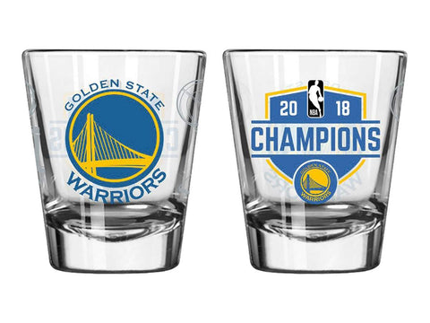 Shop Golden State Warriors 2018 NBA Champions Boelter Brands Satin Etch Shot Glass - Sporting Up