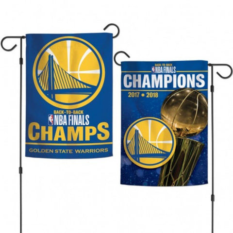 Golden State Warriors 2018  Finals Champions Trophy 2-Sided Garden Flag - Sporting Up