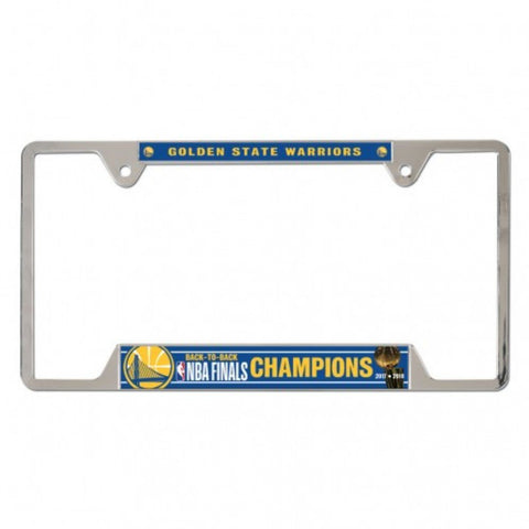 Shop Golden State Warriors 2018  Finals Champions Metal License Plate Frame - Sporting Up