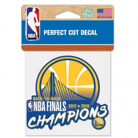 Shop Golden State Warriors 2018  Finals Champions Perfect Cut Decal (4" x 4") - Sporting Up