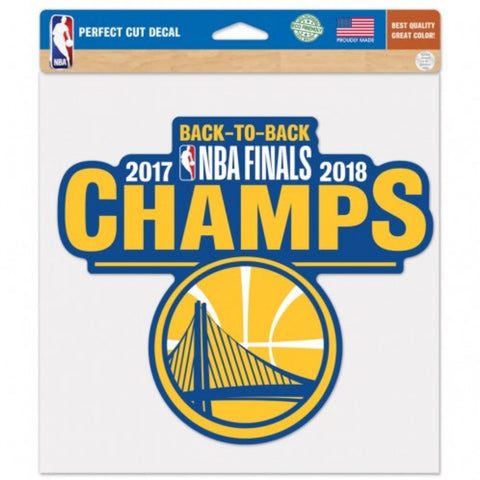 Compre una calcomanía grande de corte perfecto de los campeones de las finales de Golden State Warriors 2018: luciendo deportivo