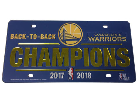 Golden State Warriors 2018  Finals Champions Mirror License Plate Cover - Sporting Up