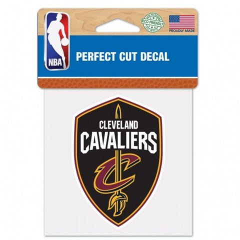 Compre calcomanía de corte perfecto WinCraft de los Cleveland Cavaliers en negro y colores del equipo (4 x 4 pulgadas) - Sporting Up