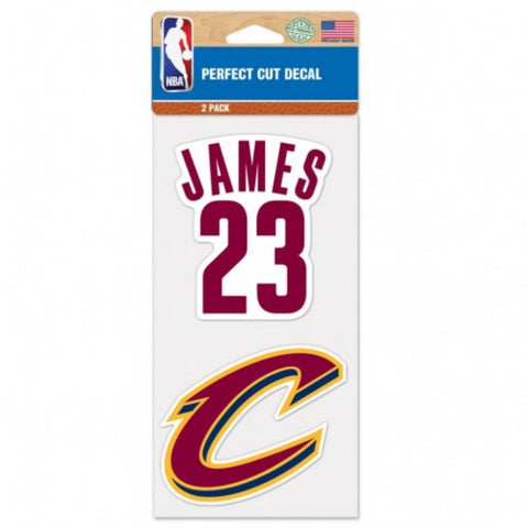 Cleveland Cavaliers LeBron James #23 Wincraft Perfect Cut Aufkleber (2er-Pack) – sportlich