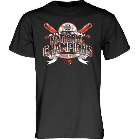 Shop Oregon State Beavers 2018 NCAA College World Series CWS Champions Black T-Shirt - Sporting Up