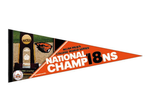 Shop Oregon State Beavers 2018 College World Series CWS Champions Premium Pennant - Sporting Up