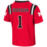 Nebraska Cornhuskers Colosseum TODDLER Camiseta de fútbol roja "Foos-Ball" n.º 1 para niño - Sporting Up