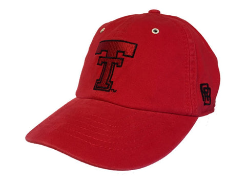 Boutique texas tech red raiders rétro marque rouge équipage boucle réglable casquette chapeau souple - sporting up