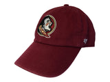 Florida State Seminoles 47 Brand Cardinal Red Clean Up Adj. Strap Slouch Hat Cap - Sporting Up