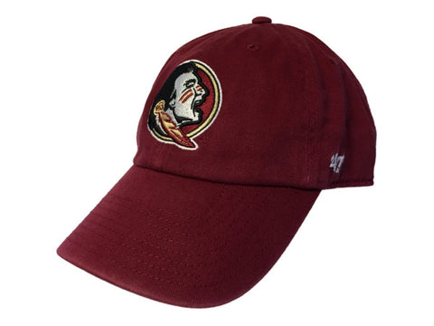 Séminoles de l'État de Floride 47, marque rouge cardinal, nettoyage adj. casquette de chapeau souple à sangle - sporting up