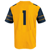 Cal lleva under armour gold #1 heatgear réplica de camiseta de fútbol lateral suelta - sporting up