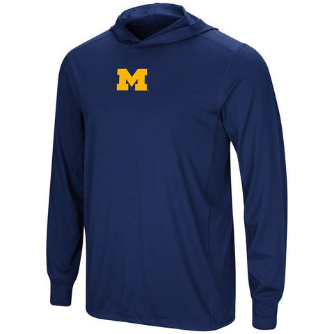Michigan Wolverines Colosseum Navy LS Kapuzen-T-Shirt – sportlich