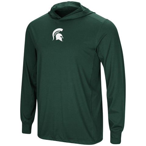 Michigan State Spartans Colosseum Green LS Hooded T-Shirt - Sporting Up