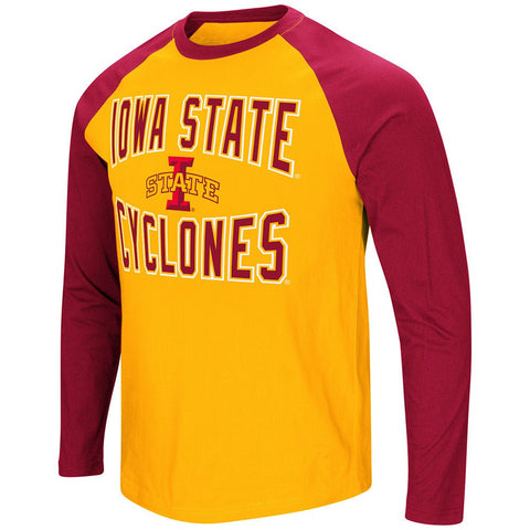 Shoppen Sie das „Iowa State Cyclones Colosseum“-Raglan-Langarm-T-Shirt im „Cajun“-Stil – sportlich