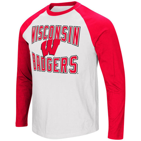 Wisconsin grävling colosseum "cajun" stil raglan ls t-shirt - sportig upp