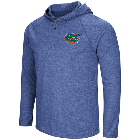 Shop Florida Gators Colosseum Blue LS Hooded Henley T-Shirt - Sporting Up