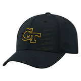 Georgia Tech Yellow Jackets TOW Black "Dazed" Structured Flexfit Hat Cap - Sporting Up