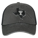 Texas Tech Red Raiders TOW Black "Land" Mesh Adj. Relax Hat Cap - Sporting Up