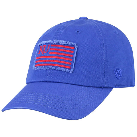 Shop Kansas Jayhawks TOW Blue "Flag 4" Crew Adj. Relax Hat Cap - Sporting Up