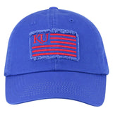 Kansas jayhawks bogserblå "flagga 4" besättningsadj. slappna av hattmössa - idrottande upp